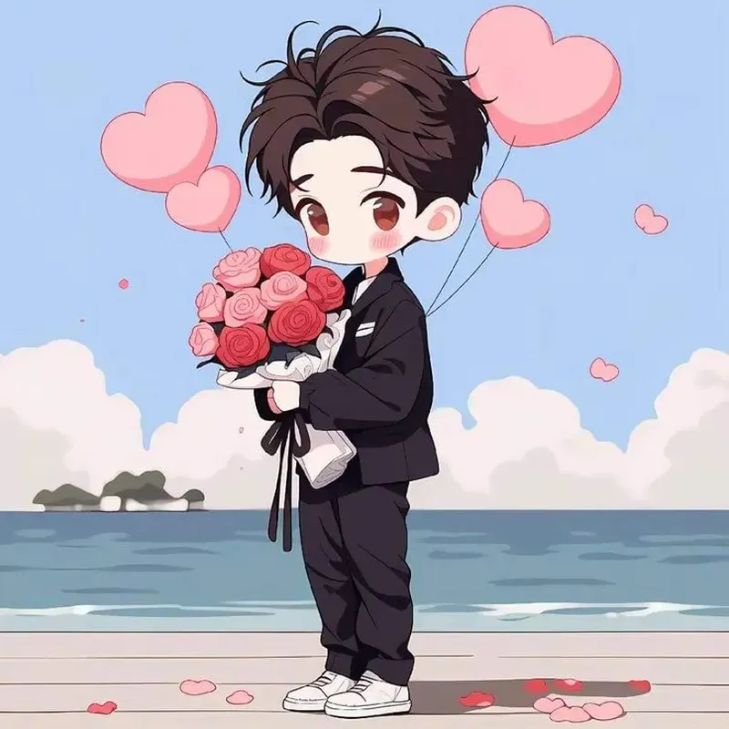 Nhân vật đáng yêu trong hình anime chibi nam cute cực chất