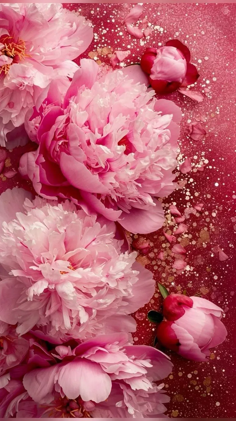 Bộ sưu tập hoa mẫu đơn 3d chân thực, sống động