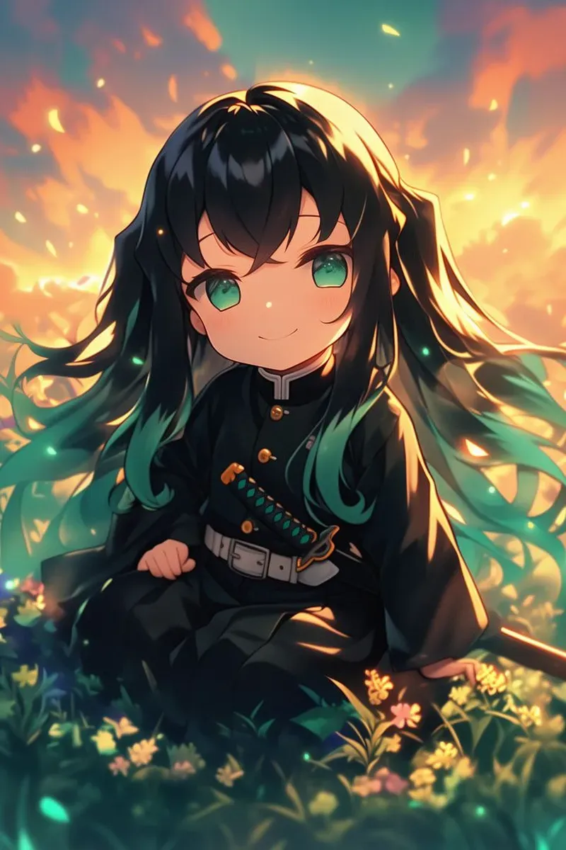 Vẻ ngoài đáng yêu của Muichiro tokito chibi khiến fan thích thú