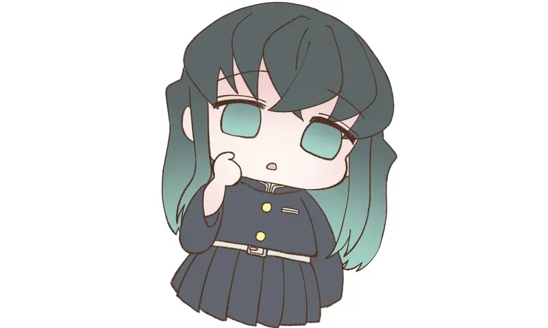 Muichiro chibi dễ thương nhưng vẫn giữ nét lạnh lùng