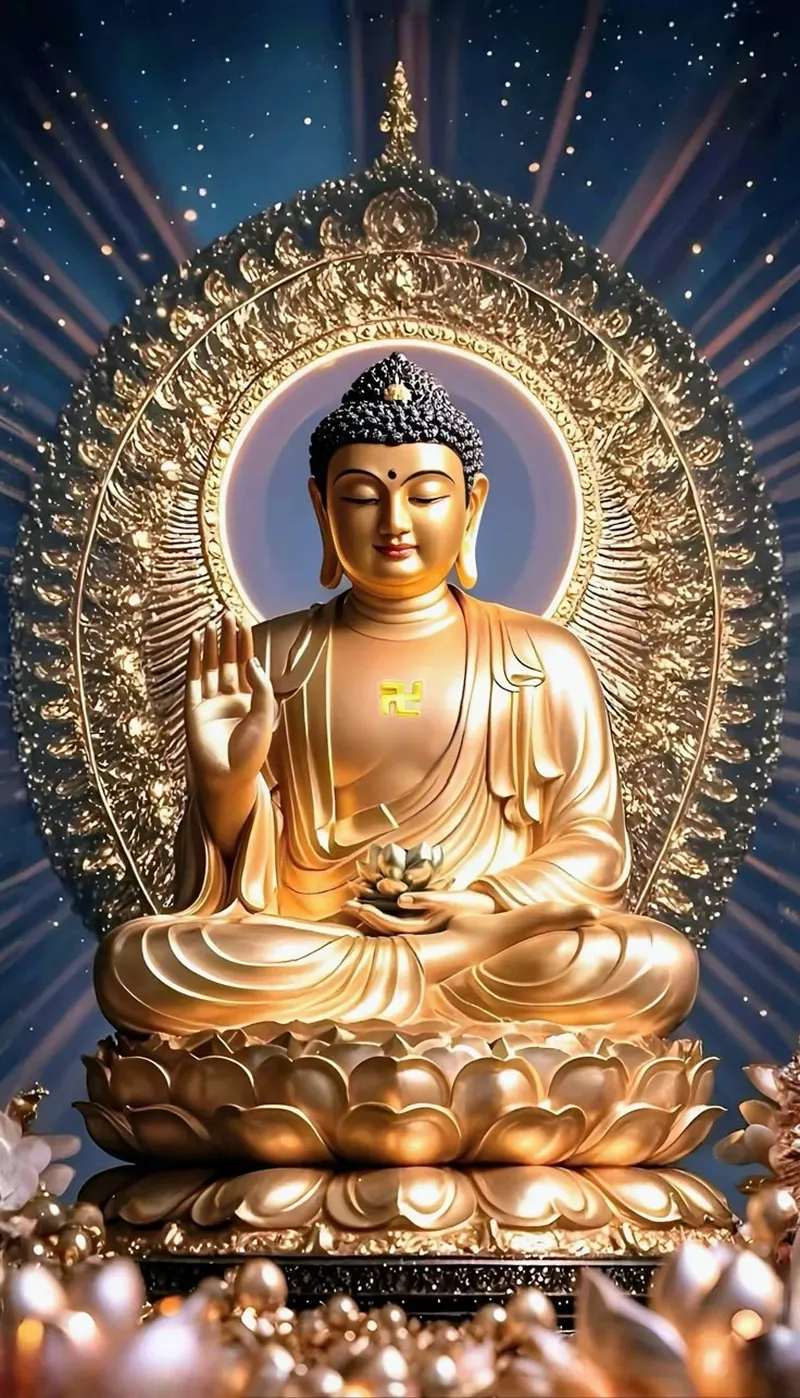 Chiêm ngưỡng hình ảnh phật a di đà trang nghiêm, từ bi