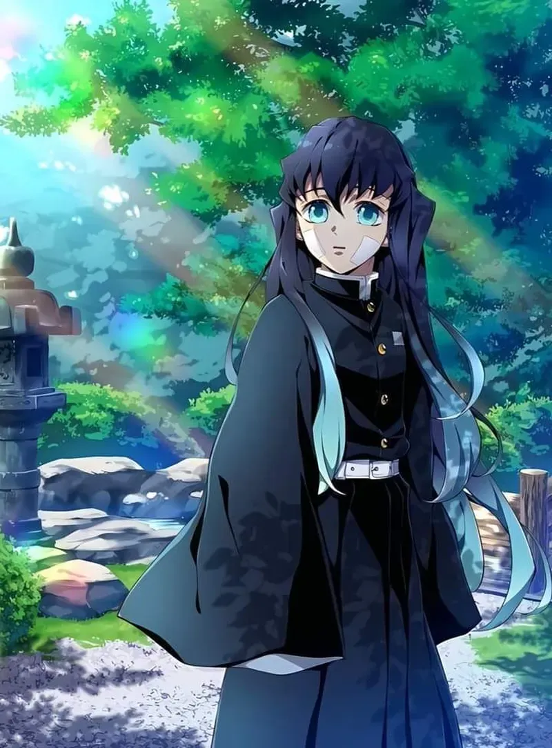 Hình Tokito Muichiro với vẻ ngoài lạnh lùng đầy cuốn hút