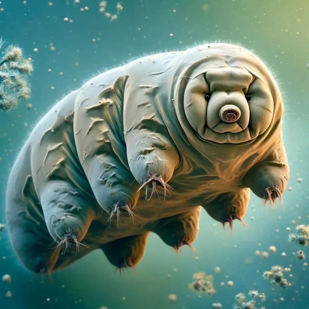 Gấu nước dưới kính hiển vi điện tử quét cực rõ nét